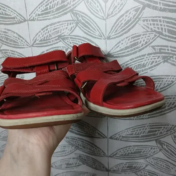 Merrell Kalari Shaw Strap Sandals Red Leather - Picture 3 of 7